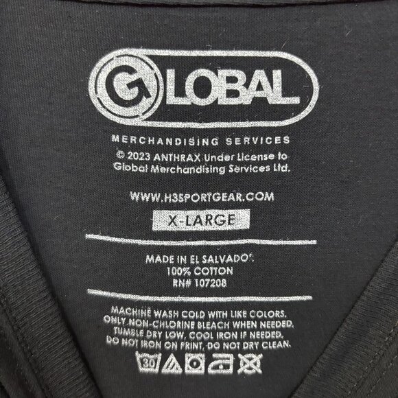 Anthrax Eagle Black T-Shirt XL - Picture 4 of 4